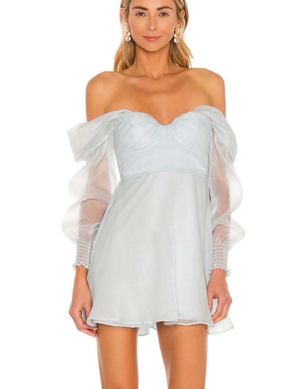 House of Harlow 1960 x REVOLVE Burna Mini Dress in Pale Blue